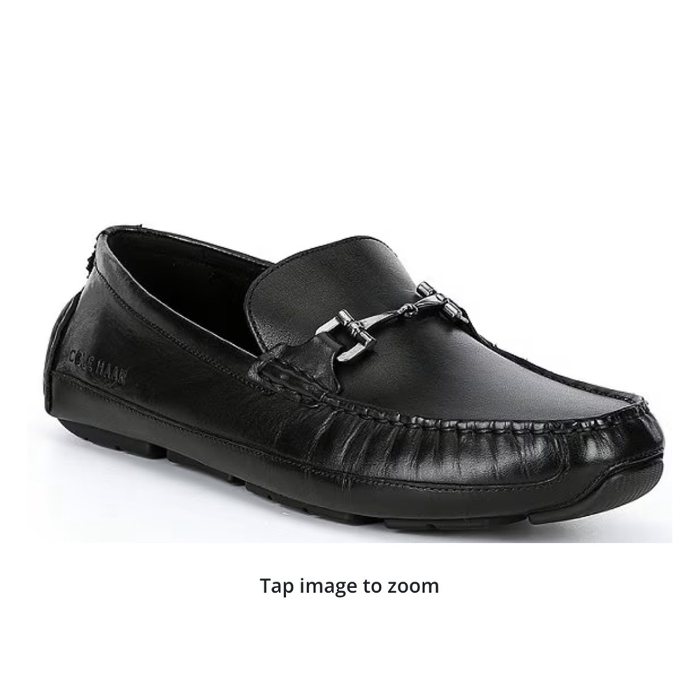 NWOT Cole Haan Wyatt Leather Bit Driver Loafer. Size 9.5 . Color is Black
